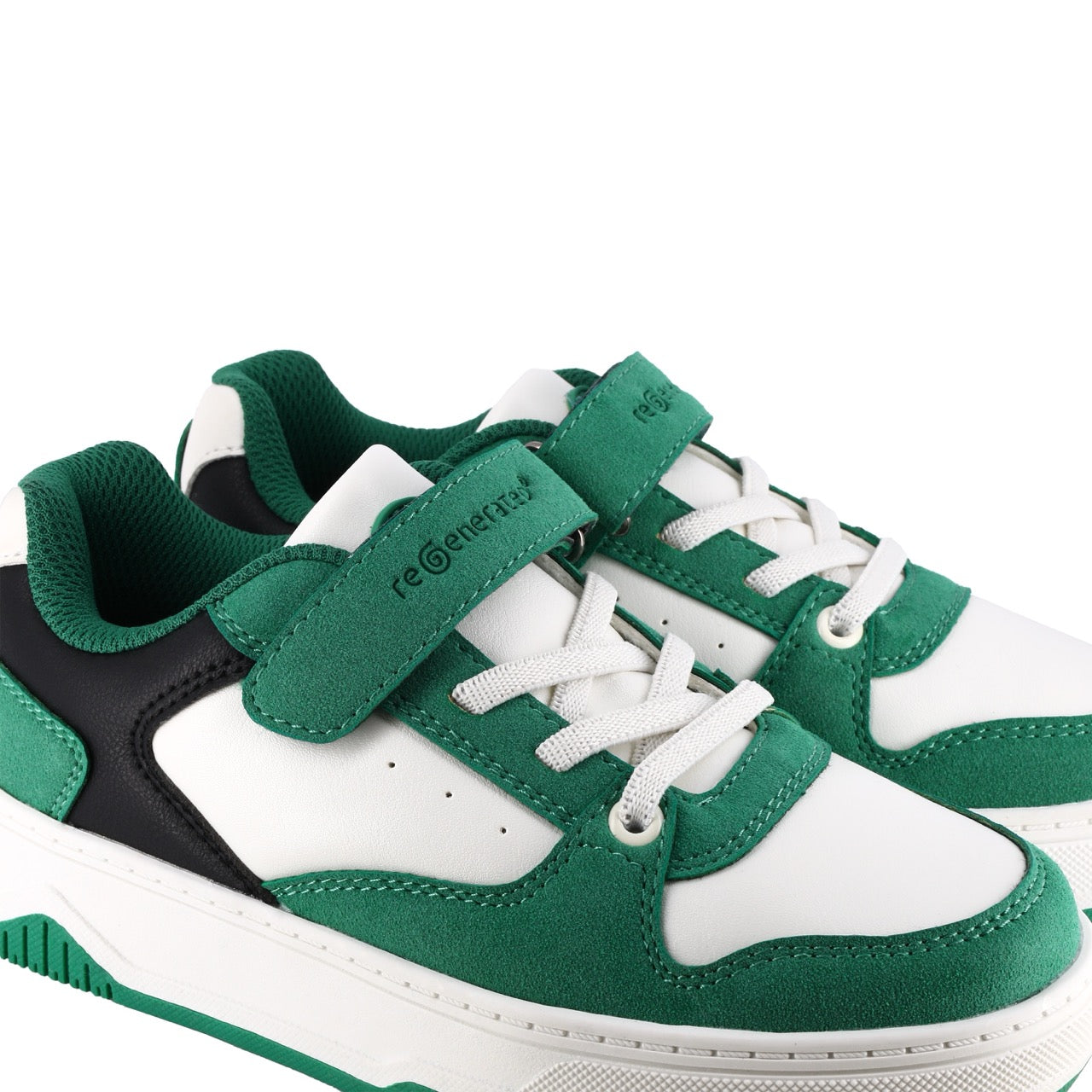 Sneakers riciclate da bambini Bianco-verde