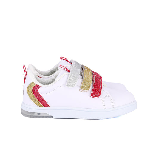 Zapatillas de niña con lágrimas de colores.