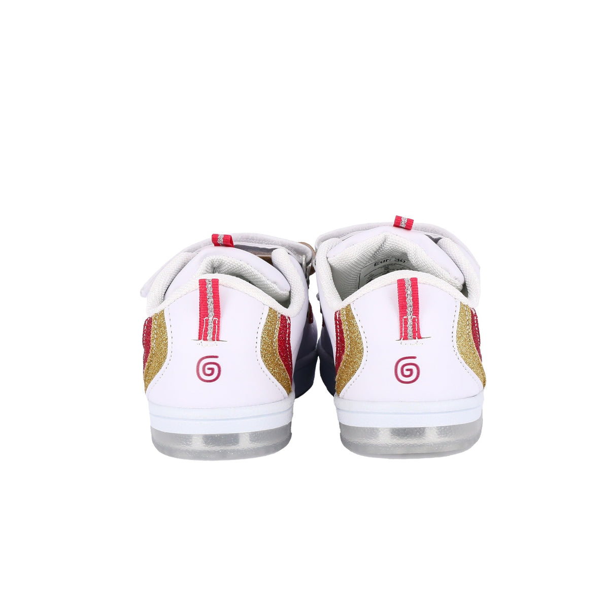 Zapatillas de niña con lágrimas de colores.
