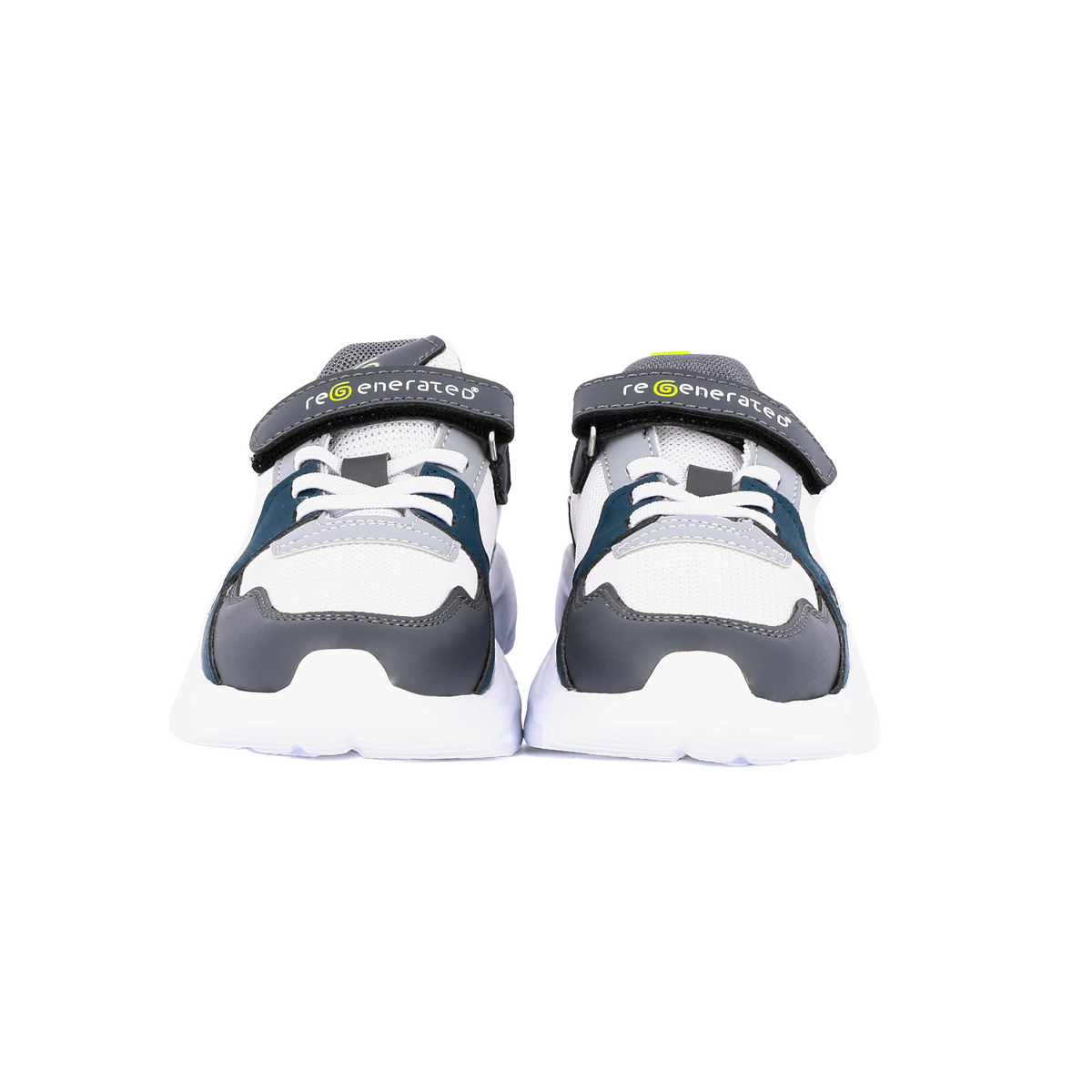 Sneakers con lacci elastici e cinturino a strappo