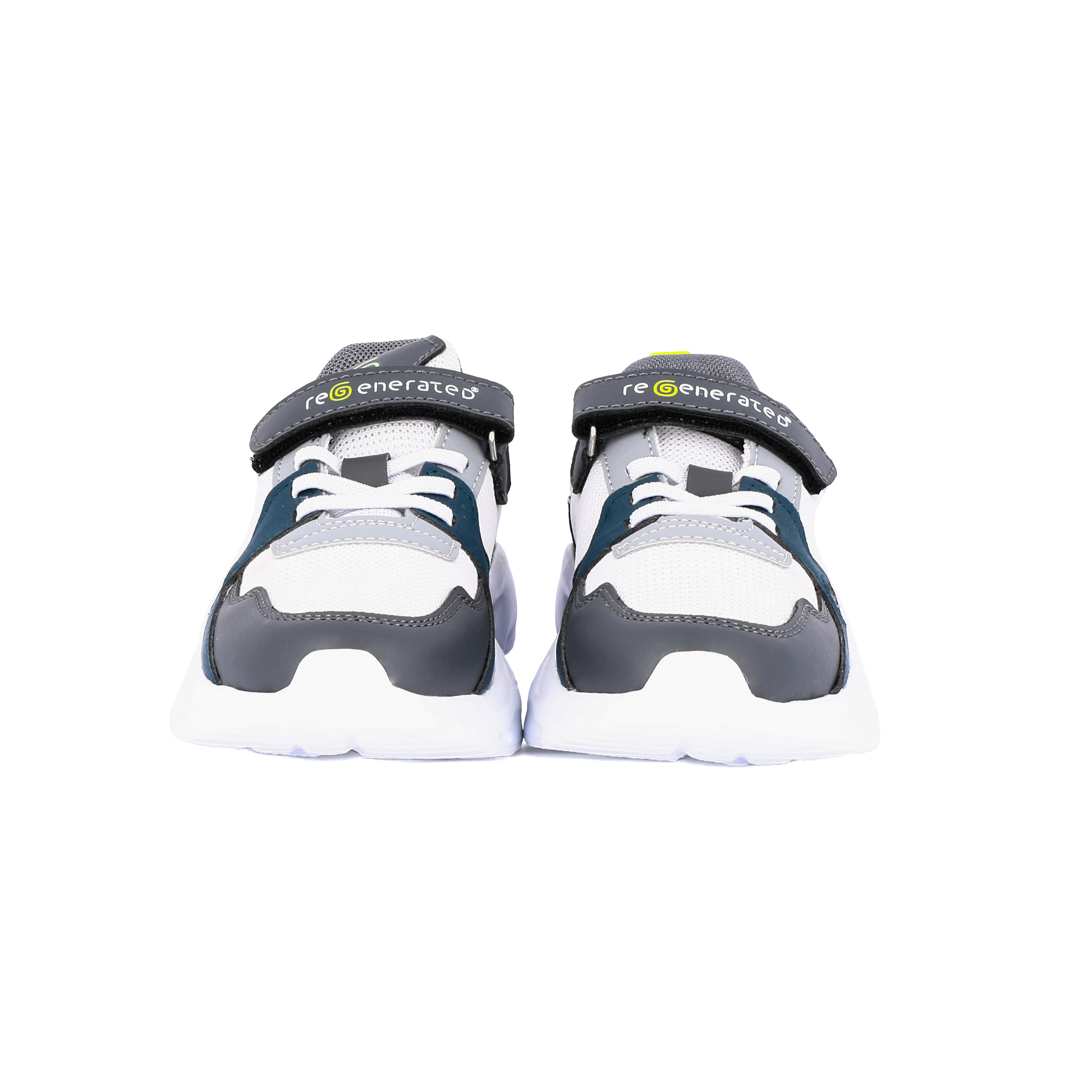Sneakers with riptape closure and elasticated lacing
